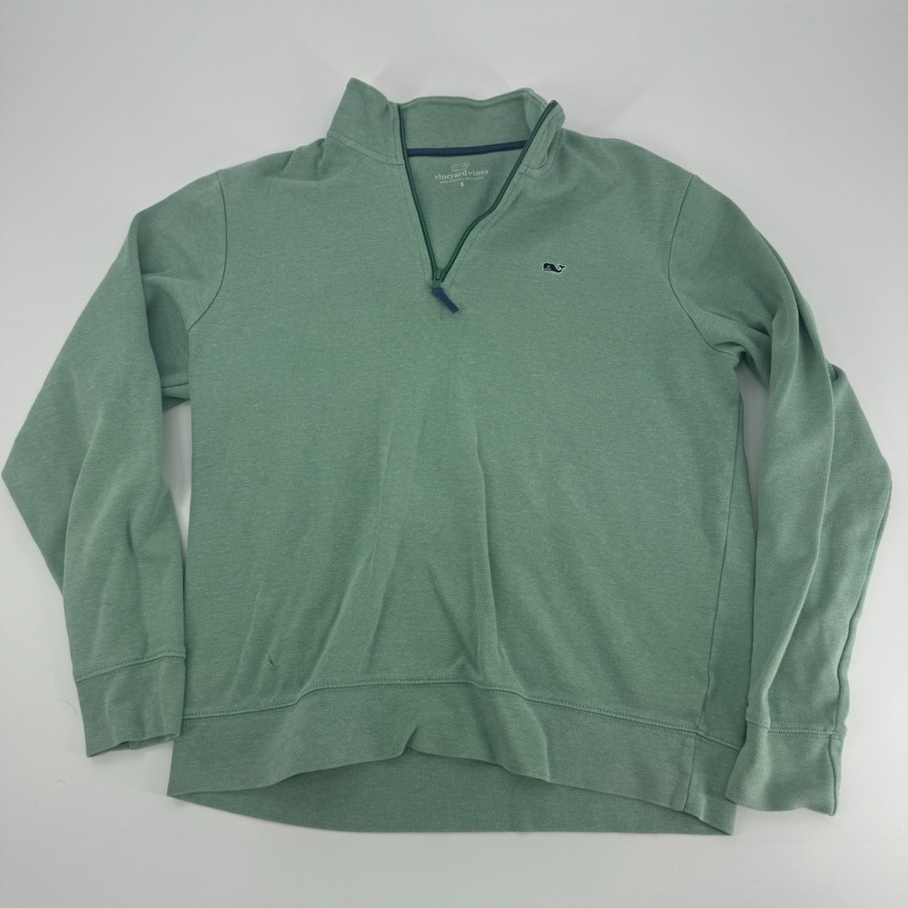 Vineyard Vines Mens Quarter Zip Pullover Sweatshirt Green‎